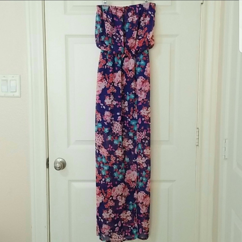 Papaya strapless maxi dress
